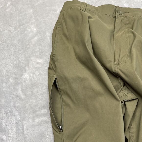 Eddie Bauer Men's Guide Pro Pants Size 36x32 Olive Green Nylon Spandex Stretch - Picture 5 of 9